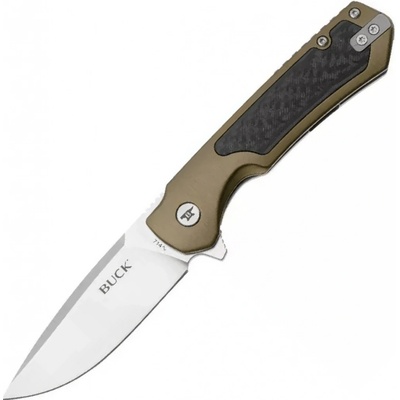 Buck Stinger Satin D2 Zelený Hliník Karbonová Vložka Framelock BU-0714GRS