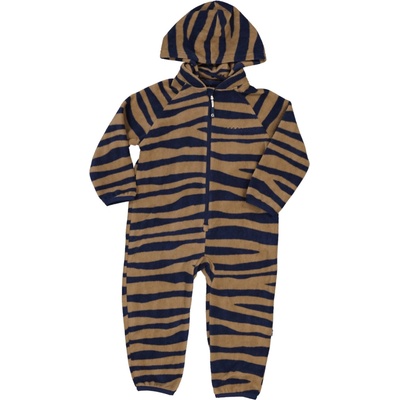 Mäkký fleecový overal pre deti zebra Geggamoja
