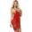 Сет, рокля с множество ресни и прашки - Strappy Dress Red S/M (D-242203)