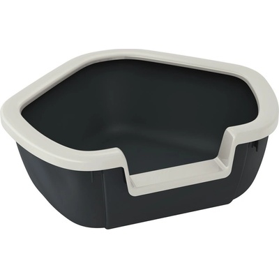 Ferplast WC kočka rohové s rámem Dama 57,5 x 51,5 x 22 cm