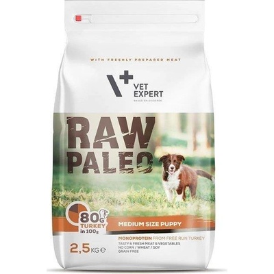 VetExpert Raw paleo Puppy Medium Turkey 2,5 kg