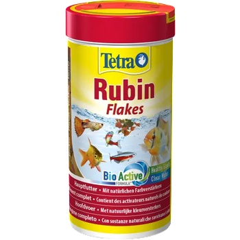 TETRA Rubin Flakes - висококачествена комбинация от люспи с естествени съставки, подобряващи цвета, усилва цветната жизненост на рибата