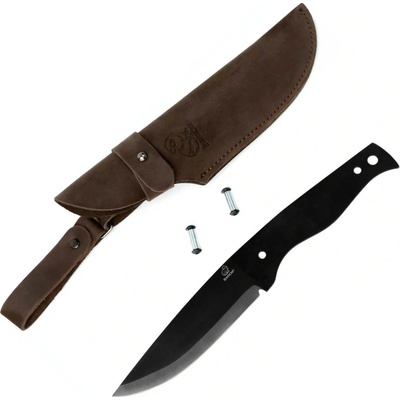 Beavercraft Uhlíková ocel Modřená čepel Bushcraft s koženým pouzdrem sada BSH-kit 3