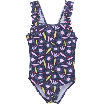 Color Kids Swimsuit W. Frills Aop begonia pink