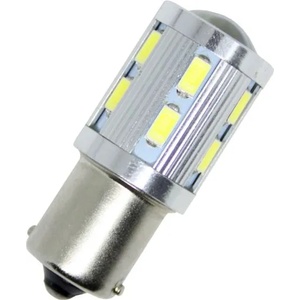 Диодна крушка ba15s с 16 ултраярки диода и лупа единична светлина Бял (ba15s16smd1)