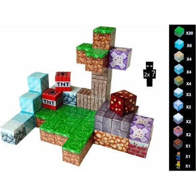 Toybit Magnetická stavebnice Minecraft Diamond world 50ks – Zboží Dáma
