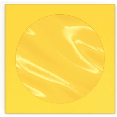 Papírové obálky na CD s okénkem - 126 x 126 mm - Žlutá