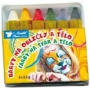 Barvy na obličej a tělo 6 ks v sáčku 6 x 7 cm karneval