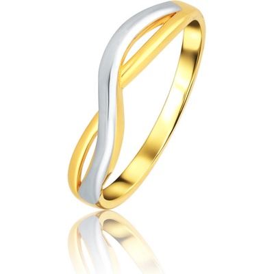 JVD Dámský zlatý prsten z bílého a žlutého zlata ZR0260XJ72 9055