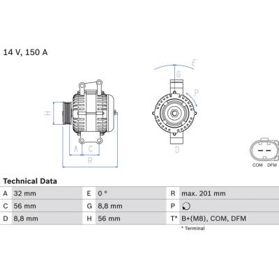 BOSCH Generátor 0986046300