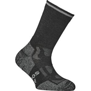 Alpacasocks&Co Детски туристически чорапи Alpacasocks&co Merino Outdoor Kids Walking socks - Black / Grey Trim Trim - размер 23-26 (EU) (201-7550-0411)