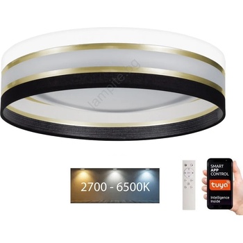 BELIS LED Димируем плафон SMART CORAL 24W/230V Wi-Fi Tuya черен/бял + д. у (BE0877)