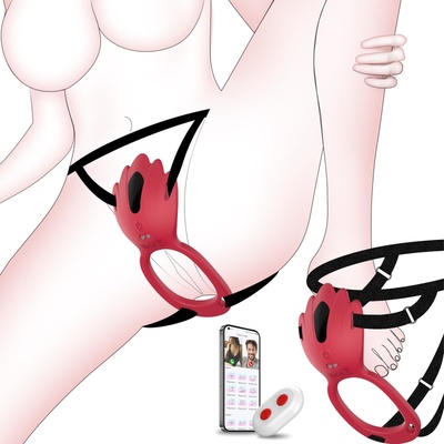 SuperLove Wearable Panty Vibrator with Remote & App Red