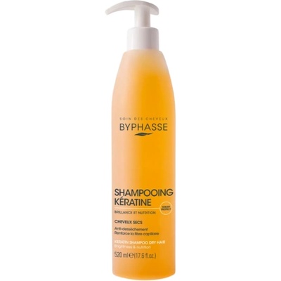 BYPHASSE Keratine Liquide Shampoo 520ml - шампоан с течен кератин за суха коса