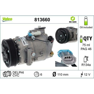 Kompresor, klimatizace VALEO 813660