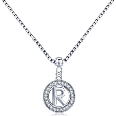 Grace Silver Jewellery Stříbrný náhrdelník písmeno R NH-28-BSP001/R R