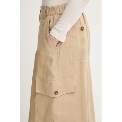 Weekend Max Mara панталон карго дамски от лен (2615131033600)