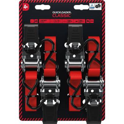 Quickloader Popruh dvoudílný s ráčnou 500 kg 4 m x 25 mm 4dílný