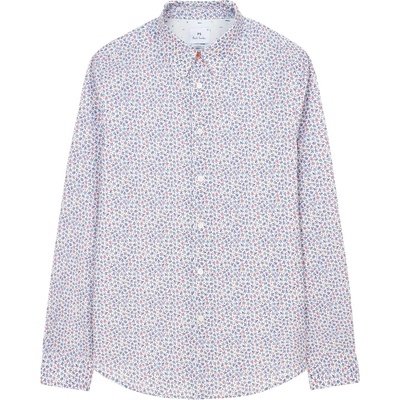 PS Paul Smith Риза с дълъг ръкав PS Paul Smith Men's Floral Long Sleeve Shirt - White 01