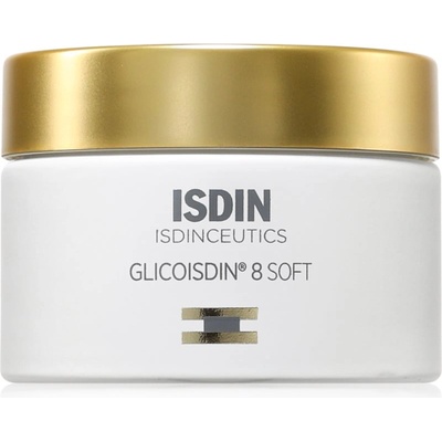 ISDIN Isdinceutics Glicoisdin 8 Soft нежен ексфолиращ крем с гликолова киселина за всеки тип кожа на лицето 50 гр
