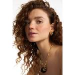 BERRIES обици дамски от позлатено сребро DOUBLE LOOPS Earrings (K0004G)