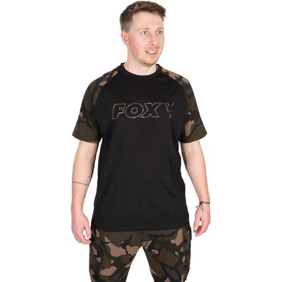 Fox Triko Black Camo Chest Print T-Shirt