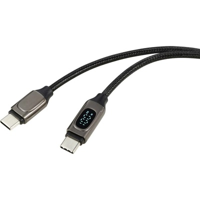 Renkforce RF-6249318 USB 2.0 USB-C ® zástrčka USB-C ® zástrčka 1m stříbrný