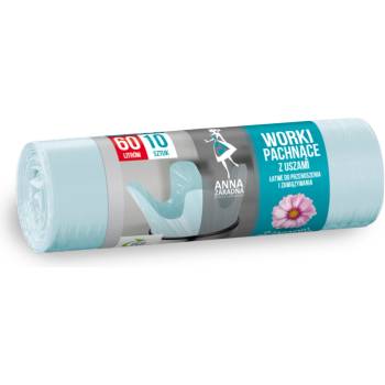 ANNA Торби за смет с аромат на цветя, 60л, 10бр, светлосини (t-799109)