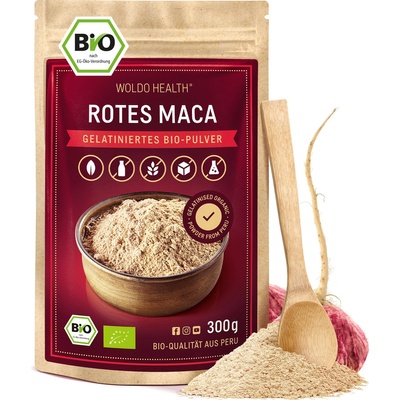 WoldoHealth® Maca červená BIO prášek 300 g