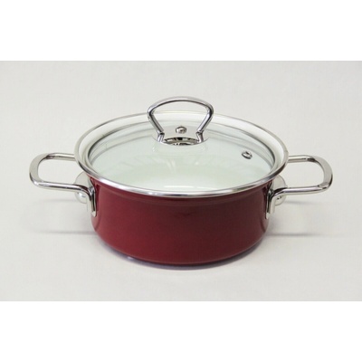 BELIS Rendlík smalt a skleněná poklice 16cm 1,4l ECO-CERAM