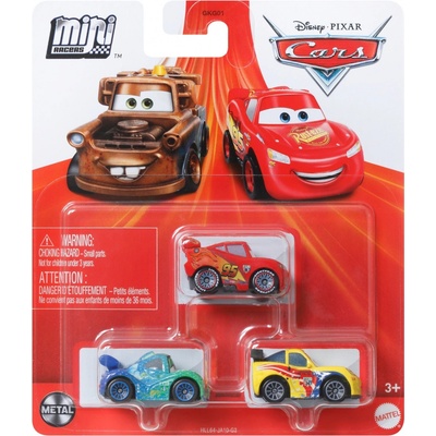 Mattel Cars Autá Mini Racers 3-pack Autá Kovové Mikro Disney