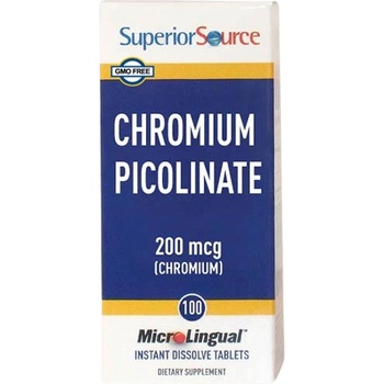 Image 1 of SuperiorSource Chromium Picolinate 200 mcg [100 Подезични таблетки ]
