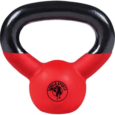 Gorilla Sports kettlebell pogumovaný povrch 3 kg
