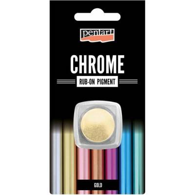 Rub-on chromový prášek Pentart 0.5 g - zlatá