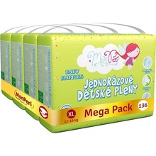 MonPeri Klasik Mega Pack XXL 13-25 kg Eko 128 ks