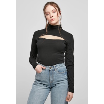 Urban Classics Дамско поло с отворено деколте Urban Classics Ladies Cut-Out Turtleneck Longsleeve UB-TB4513-00007 - Черен, размер 5XL