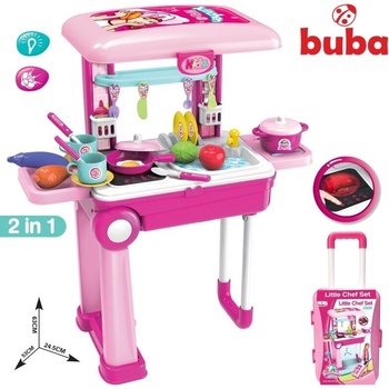 Buba Детска кухня играчка, Buba Little Chef 008-921A, Куфар, Розова