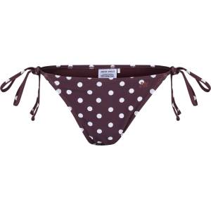 Jack Wills Women's Embroidered Tie Side Bikini Bottoms - Chocolate