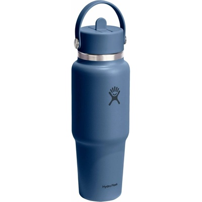 Hydro Flask 32 OZ WIDE FLEX STRAW TRAVEL BOTTLE Harbor 946 ml Blue modrá