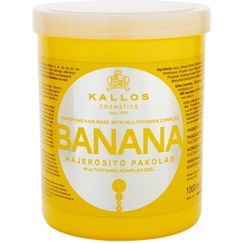 Kallos KJMN Professional Banana подсилваща маска с мултивитаминен комплекс 1000ml