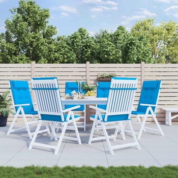 Image 1 of vidaXL Възглавници за столове с облегалка 6 бр светлосини Оксфорд плат (361888)