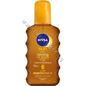Nivea Олио Nivea Tanning Oil Spray SPF 6, p/n NI-80403 - Слънцезащитно спрей олио за златист тен (NI-80403)