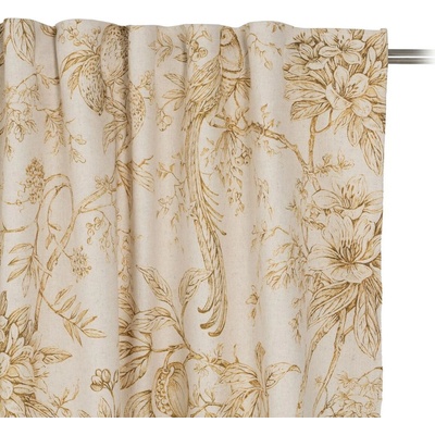 Rosanto Home Завеса Бял Горчица Птици 140 x 270 cm