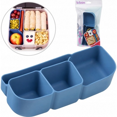 B.box Silikónový bento organizér do veľkého boxu modrý
