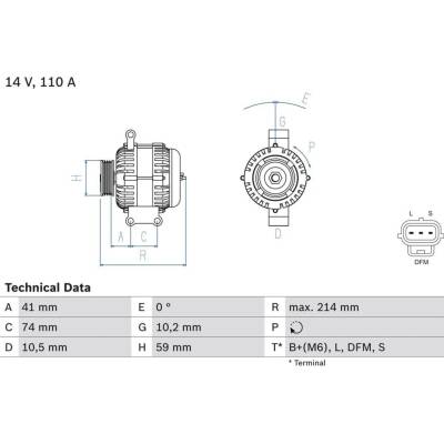 Generátor BOSCH 0 986 045 370