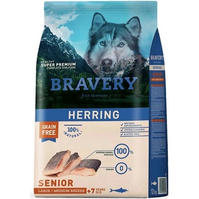 Bravery Dog Senior Large/Medium Herring 12 kg