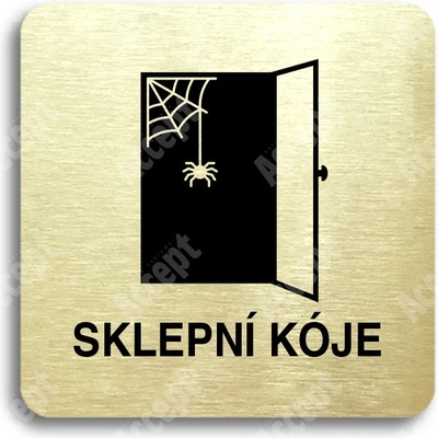 ACCEPT Piktogram sklepní kóje - zlatá tabulka - černý tisk bez rámečku