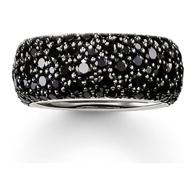 Thomas Sabo Prsten Dlážděný černý TR2031 643 11 Sterling Silver 925 Sterling silver blac
