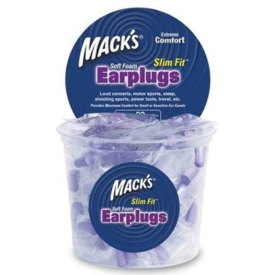 Macks Slim Fit špunty do uší 100 párů