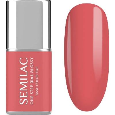 Semilac One Step 3in1 Glossy gélový lak na nechty odtieň 690 Coral Pink 7 ml